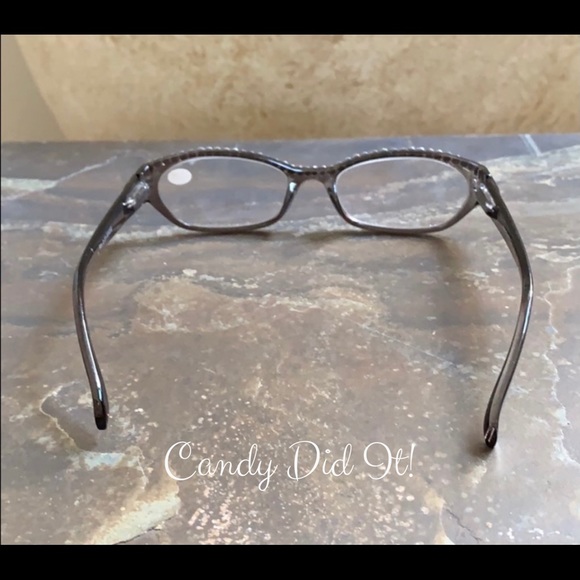 NWT Gray W/ AB Crystals Bling Reader Glasses 2.25 - Picture 8 of 10